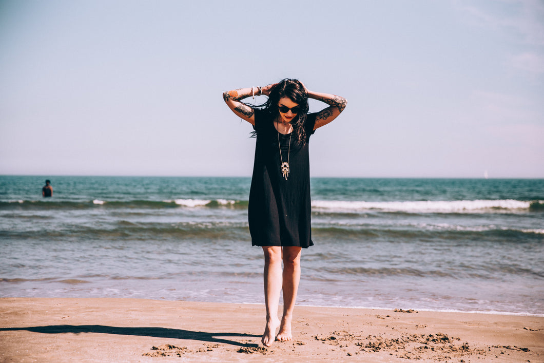 Tattooed Girl on the Beach